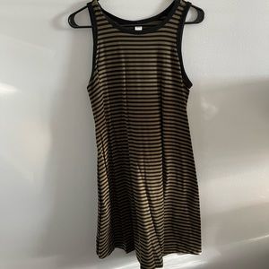 Old Navy striped dress. Tank style olive green and black stripe. Super comfy